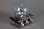 Art Deco Japanese ”Fishbowl” Clock with Swimming Goldfish